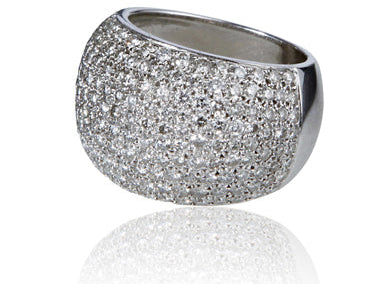 Stardust Extravaganza ring med naturlige brillantslebne diamanter i 18 karat hvidguld