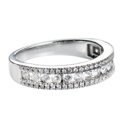 INFINITY STARS diamond ring in 18k white gold