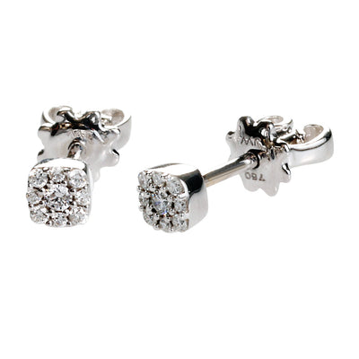 STARDUST SMALL diamond earrings in 18k white gold
