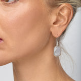 CROWN Divine Round stud earrings with pearl in 24kt gold-plated sterling silver