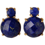 CROWN Divine Round stud earrings with pearl in 24kt gold-plated sterling silver