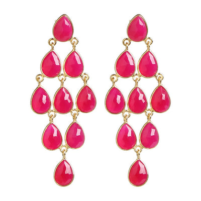 Gem cluster med pink aventurin