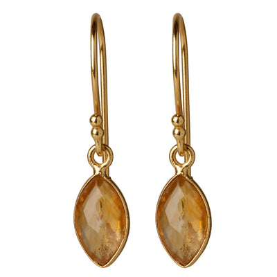 CROWN Divine Round stud earrings with pearl in 24kt gold-plated sterling silver