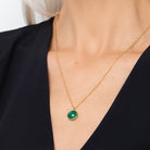 circle kæde grøn onyx guld