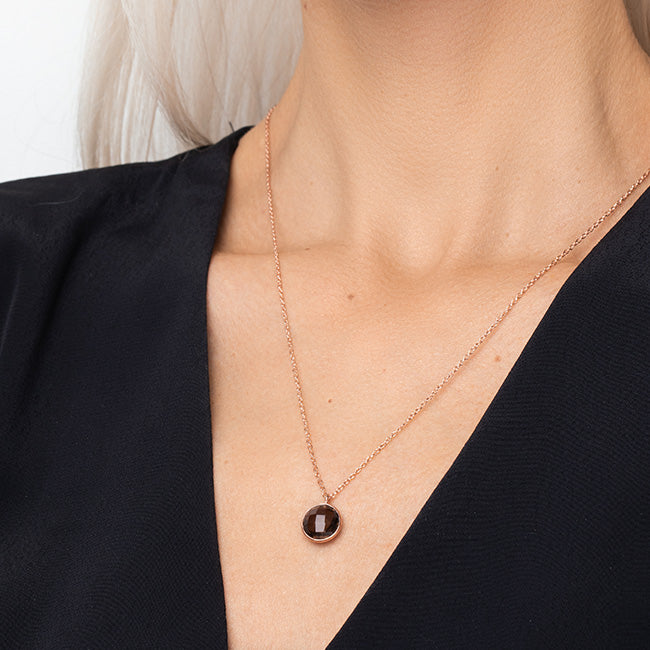 circle kæde røgtopas rosa