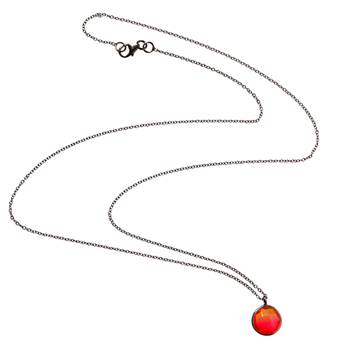 Circle halskæde med lava kvarts