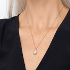 gem drop kæde hvid topas rosa