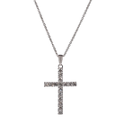 Smuk og elegant halskæde i 18kt hvidguld med et kors vedhæng beklædt med brillantslebne Top Wesselton diamanter. Selve halskæden er 44-54 cm (kan justeres i længden)
Diamantspecifikation:
- 0.5 carat
- Brillantslib
- Farve (colour) G
- Klarhed (cla