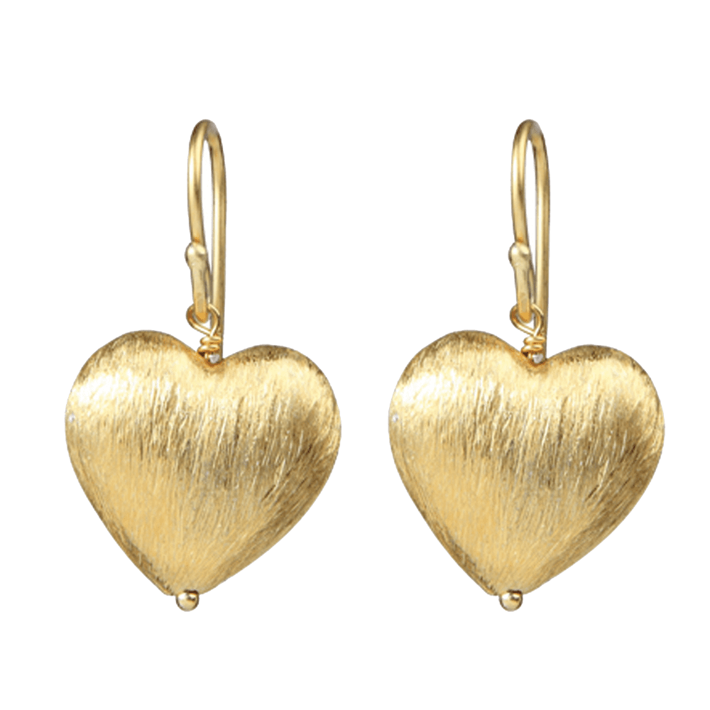 Fin, enkel hjerteørering i 24 karats forgyldt sterling sølv.
Smykkedesign i de fineste ædelmetaller og ædelsten, designet af Mai Manniche
